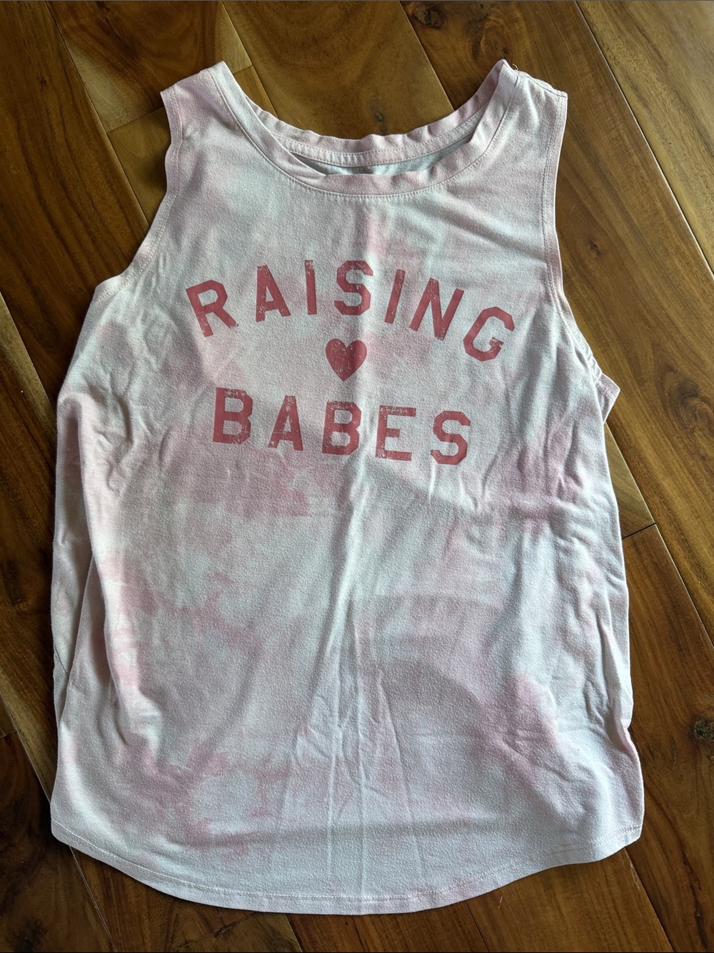 Isabel Maternity by Ingrid & Isabel Pink Tie-Dye Raising Babes Tank